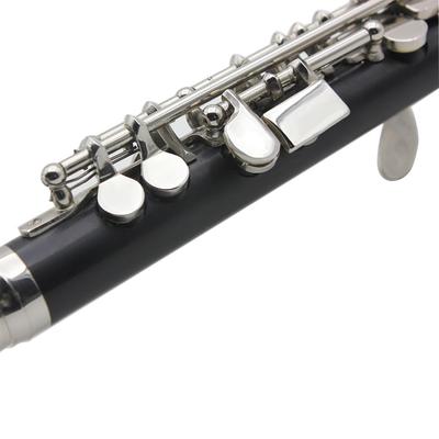 Piccolo Ottavino Half-size Flute Cupronickel Silver Plated C Key Tone with  Polish Cloth Cleaning