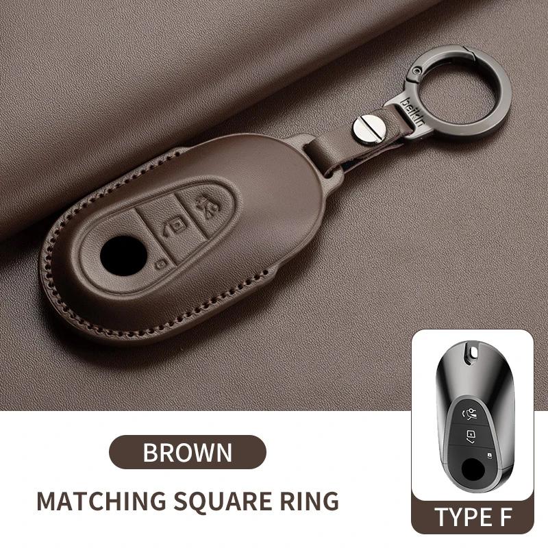 Car Key Fob Shell For Mercedes Benz A C E S G Class CLE CLA GLC W177 W205 W213 W222 X167 AMG Leather Car Remote Key Case Cover