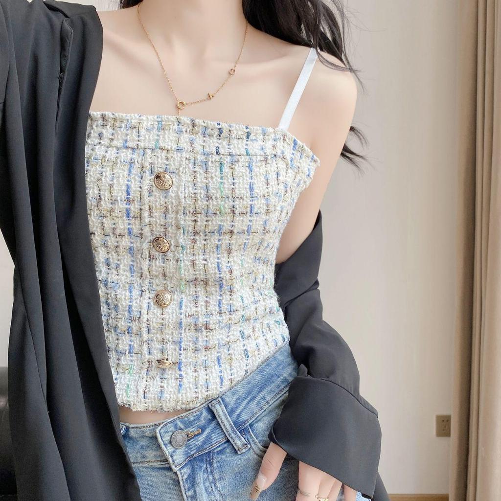 Elegant Slimming Nylon Camisole: Chinese-Style Button Vest, Sexy & Chic, One Size Fits All Women