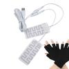 1 Pair Thermal Electric USB Gloves Heater Heated Gloves Carbon Fiber Cloth Skis Mittens Winter Heating Film Pad
