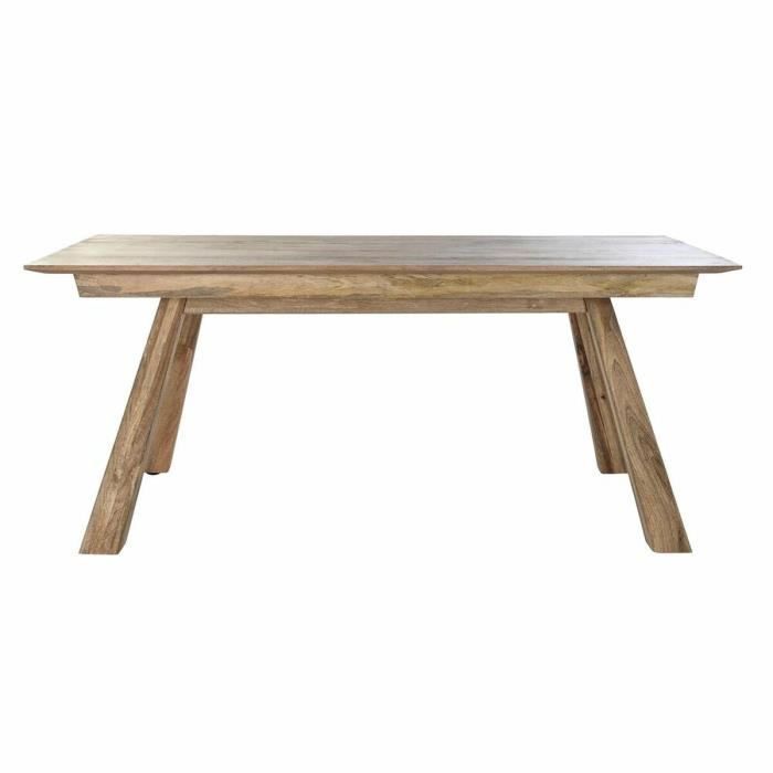 Table de salle à manger - Naturel - Bois de manguier - 180 x 90 x 76 cm - Design alpin - Robuste