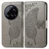 For Xiaomi 15 Ultra Case with Strap Butterfly Pattern PU Leather Wallet Phone Cover