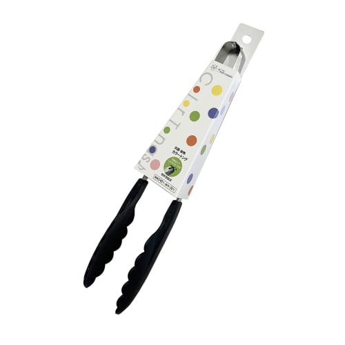 Tanabe Metal Color Tongs, Medium, Black, 0019
