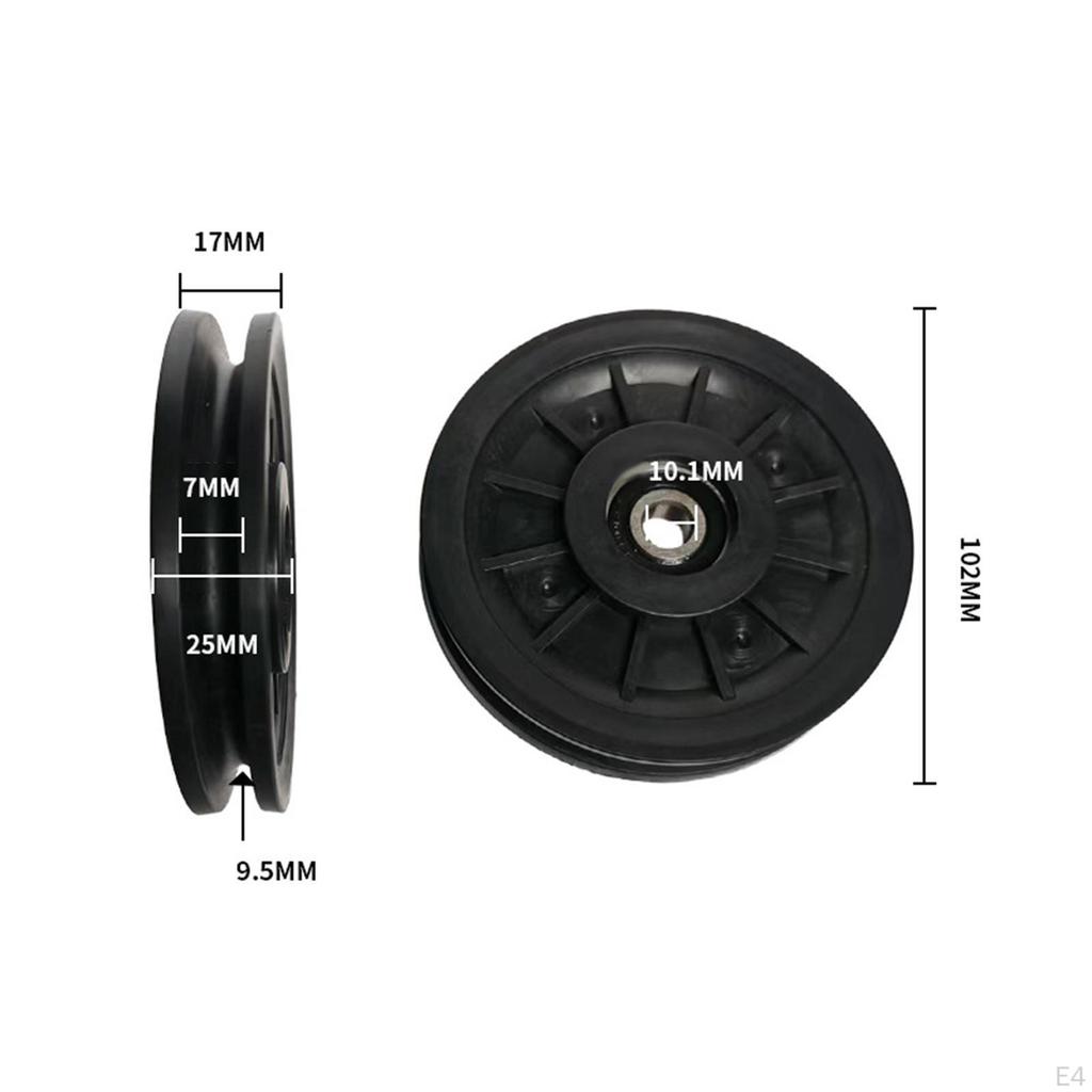 10 Mm Nylon Bearing Pulley, Repair Parts for Inner Hole, Universal Accessory Light Fitness