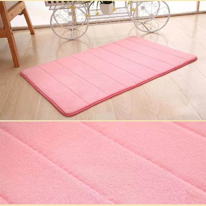Thickened Coral Velvet Slow Rebound Memory Absorbent Floor Mat Bathroom Bedroom Non-Slip Foot Mat Kitchen Door Mat Carpet Home Use