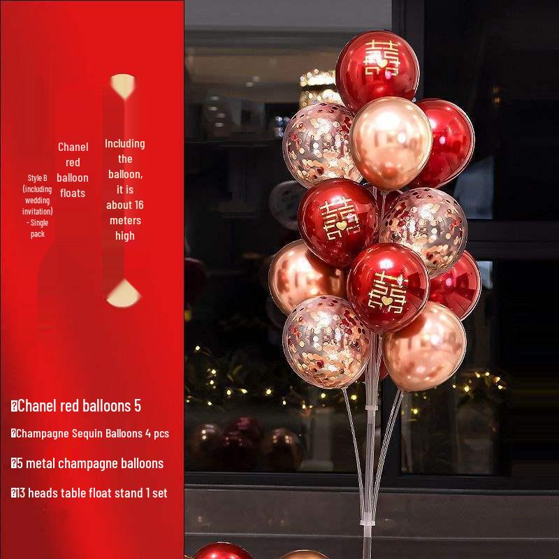 Romantic Wedding Room Balloon Decoration Set for Bedroom and Table