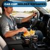 Car Cup Holder Extender 360 Degree Rotating Detachable Multifunctional Car Seat Snack Tray Drink Holder For Travel Truck And Road Trip Use
