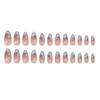 Floral Removable Short Almond-Shaped Press-On Nails