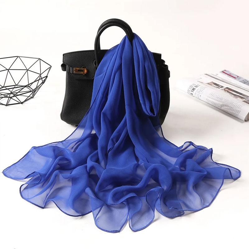 1Pc Solid Color Fashion Neck Protection Scarf Versatile Scarf Texture 160cm Shawl Long Scarf