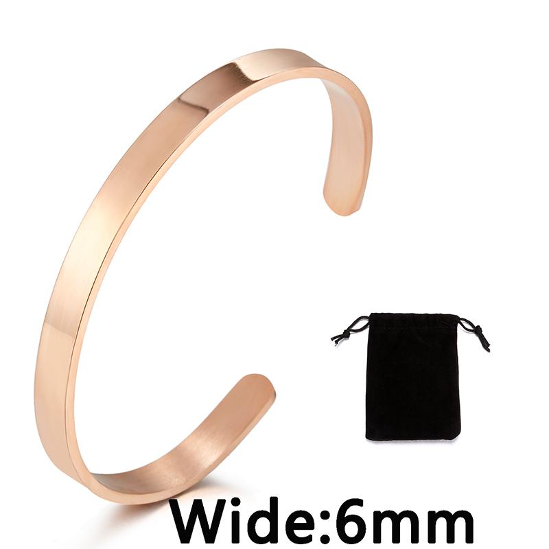 Stainless Steel Pearsonalized Bracelet Name Character Letter  Engraved Custom Cuff Bangle Women Men Fashion Jewelry Dropshipping