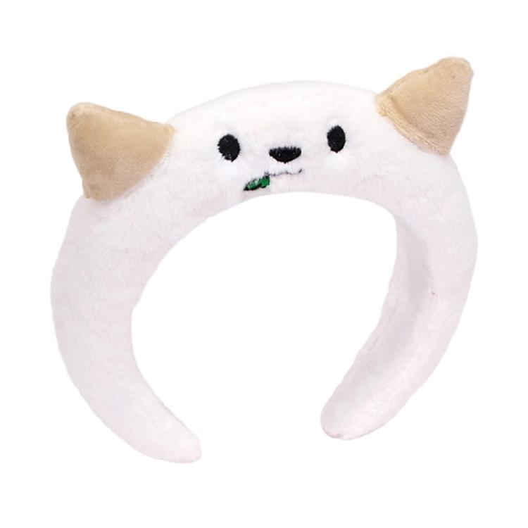

Fashionable Sheep Horn Headdress Lightweight Plush Cloth Hair Band For Outdoor Activities And Daily Styling Tool 1 белый