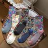 Women's Mid-calf Socks, Autumn Thin, Trendy and Versatile Long Calf Socks, Ethnic Style Retro Socks