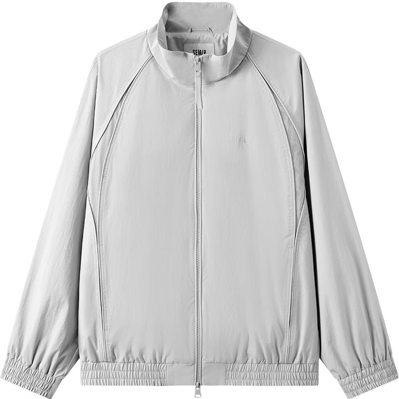 Semir Men's Spring Mesh Panel Stand Collar Jacket