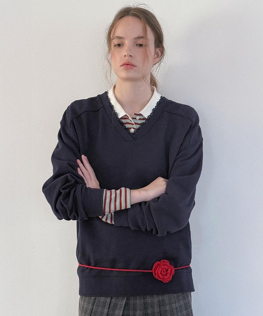 SINOON Sn Lace Sweatshirt (Navy)