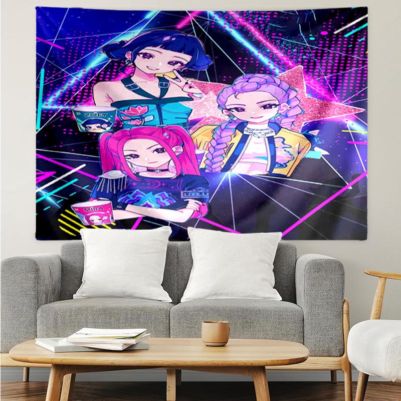 Superhero kpop Friends Adventure Tapestry Hanging for Bedroom,Livingroom, Playroom,Decor Art Room Wall Tapestry Holiday and Birthday Gifts