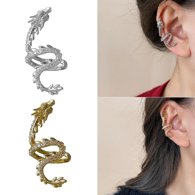 Unique Dragon Ear Cuff Adornment Stylish and Fashionable Clip On Earrings for Non Pierced Ears Dainty Ear Jewelry Charm