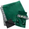 By Fortune MARDUK Tarot Cloth with Large Velvet Tarot Cards Oracle Cards Beginners 65cm X 65cm [Recommended Tellers] Anti-Slip (Green)