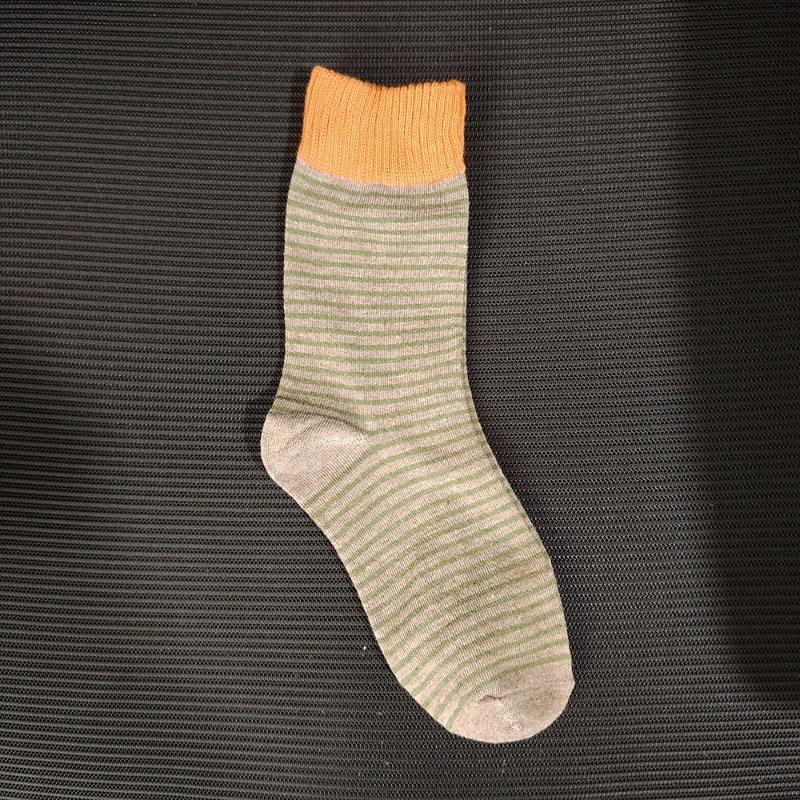 Dui Dui Socks Women's Mid-calf Striped Socks Trendy, Sporty, Color-blocking, Versatile and Casual Socks