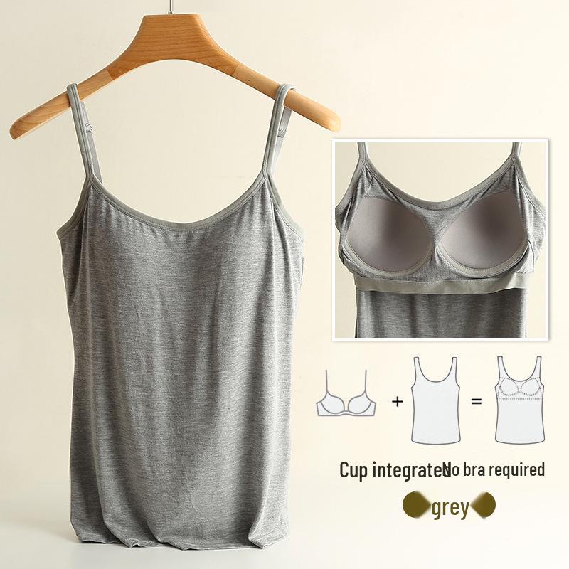 

Women s Modal Bandeau Camisole: Adjustable, Breathable Plus Size One-Piece Tank Top with Built-in Bra 3XL (75-85 kg)