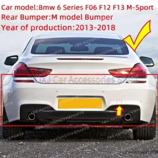 Rear Bumper Tow Hook Eye Cover for BMW 6 Series M6 F06 Gran Coupe 2013- 2016