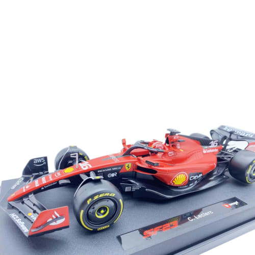 HTLNUZD Bburago 2023 1:18 SF23#16 Alloy Racing Car for Ferrari 1/18 F1 SF23#16 Leclerc Diecast Model Car Display Ornament Collection Gift