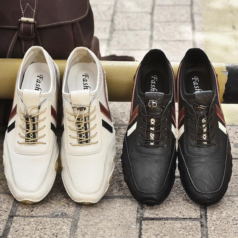 Große Größe Leder Doudou Schuhe trendige lässige Lederschuhe weiches Leder Oktopus Fahrerschuhe
