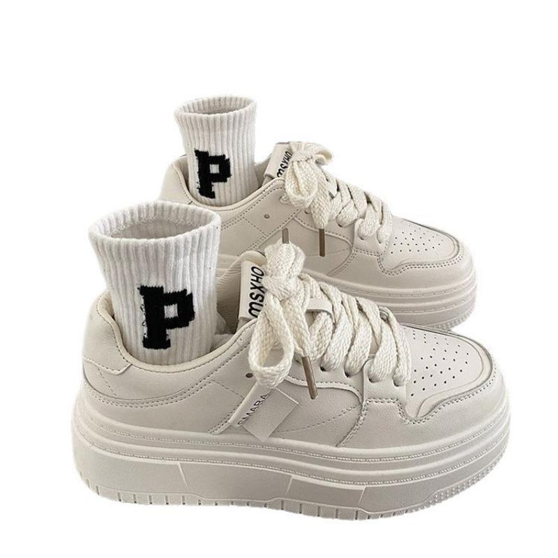Trendy little white shoes women's new autumn versatile thick-soled casual niche original design board shoes women