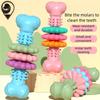 Dog Chew Bone Toys TPR Multi-Meat Pieces Bite Resistant Teeth Teething Toy Set Meaty Dog Bone Supplies for Teething Puppies