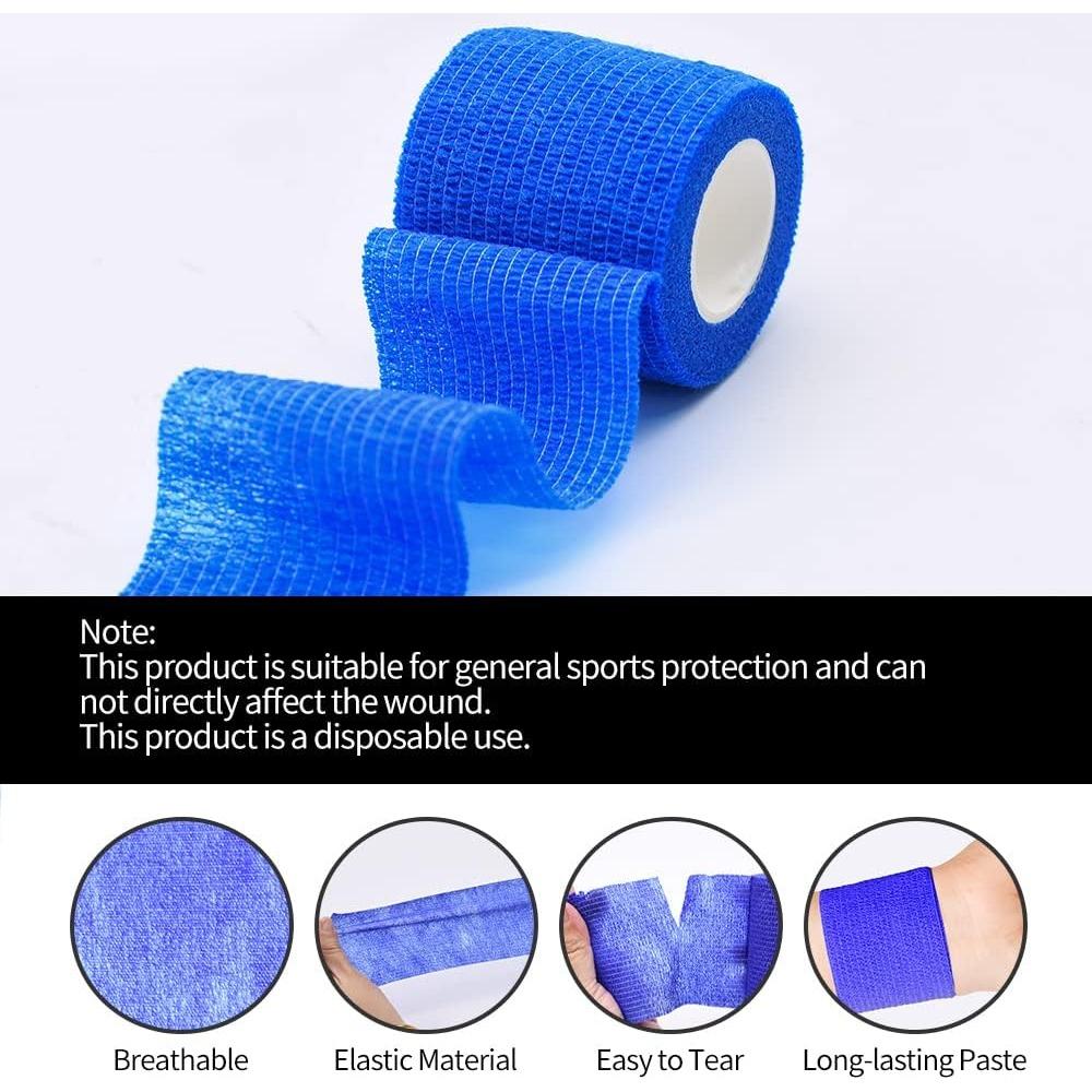 12/10Pcs Colorful Sport Self Adhesive Elastic Bandage Wrap Tape Elastoplast For Knee Pad Finger Ankle Palm Aid Kit Pet Tool Warm