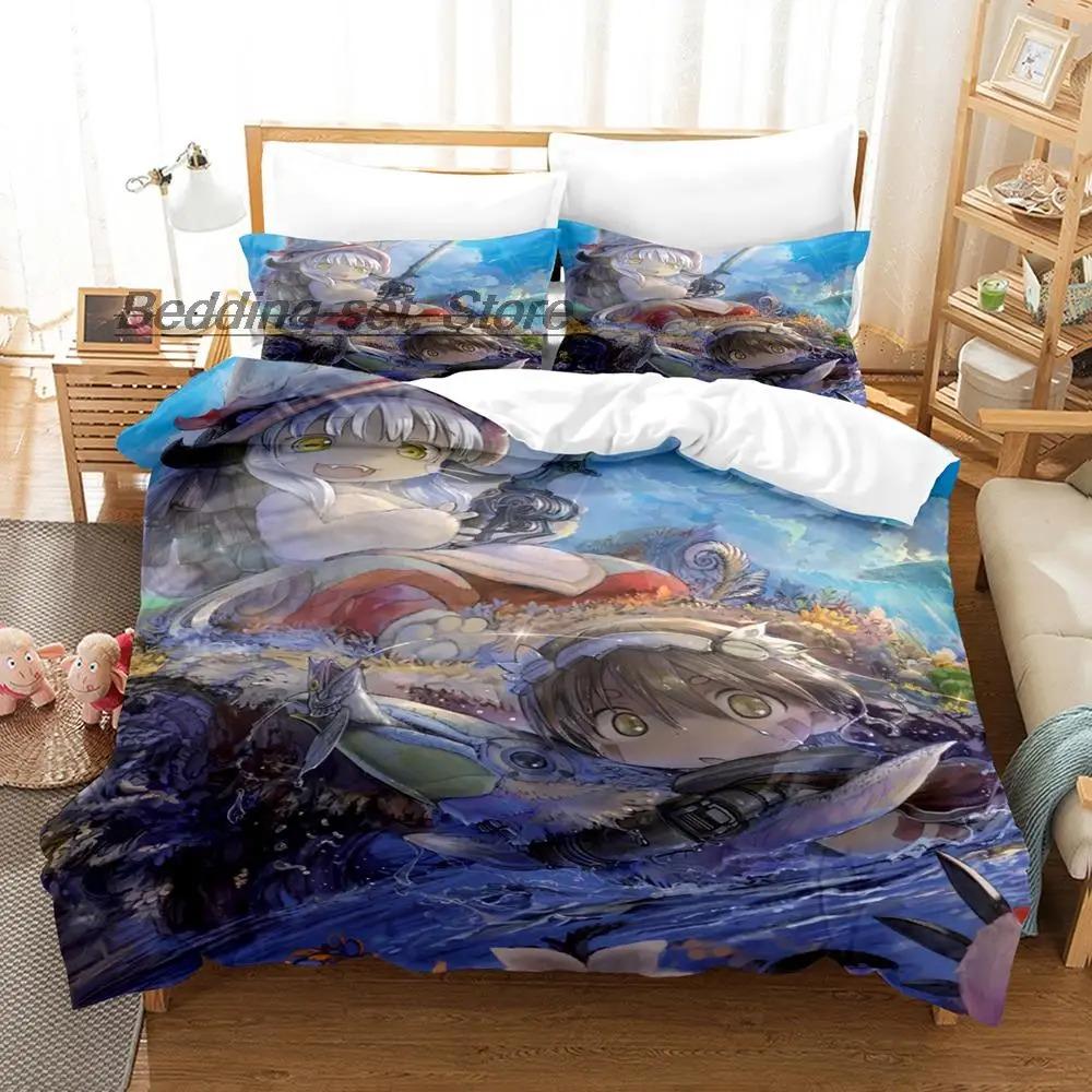 New Made In Abyss Bedding Set Single Twin Full Queen King Size Bed Set Aldult Kid Bedroom Duvetcover Sets 3D Anime Bed Sheet Set