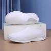White Knitting Sock Sneakers Women Flat Shoes High Quality Woman Sneakers Slip On Flats Loafers Plus Size 44 Walking Flat Black