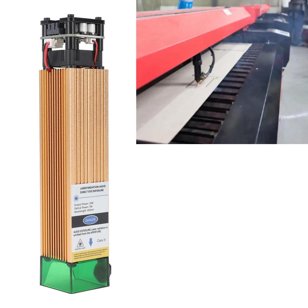 12V 450nm 20W Laser Module High Accuracy 5W Optical Output Laser Cutting Module for Machine Tool