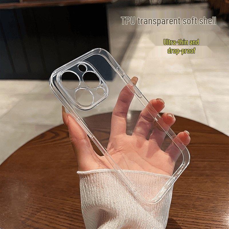 Clear TPU Soft Case for Apple iPhone 13/14/15 Pro Max, Drop-proof & Durable iPhone 16 Plus