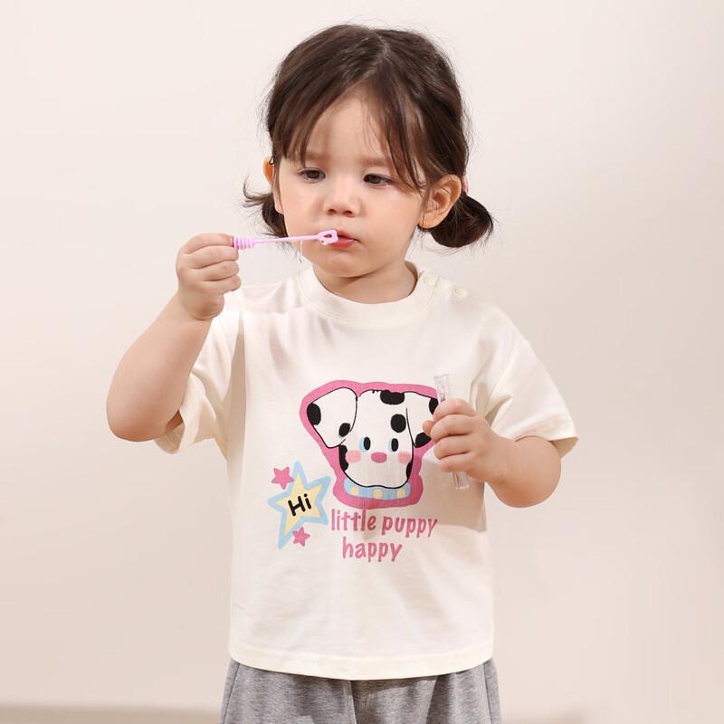 LUSON Baby Girl's Cartoon Print Short Sleeve T-shirt