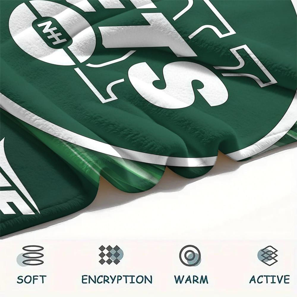 Custom Name New York Jets Flannel Blanket, High quality Comfortable for All Seasons, Home Decor, Warmth and Comfort