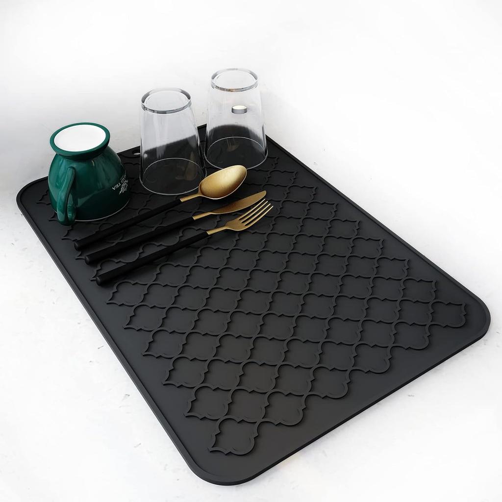 Non-Slip Dish Drying Mat - Heat Resistant Kitchen Mat, Coffee Drying Pad, Kitchen Accessories - Perfect for Kitchen Counter