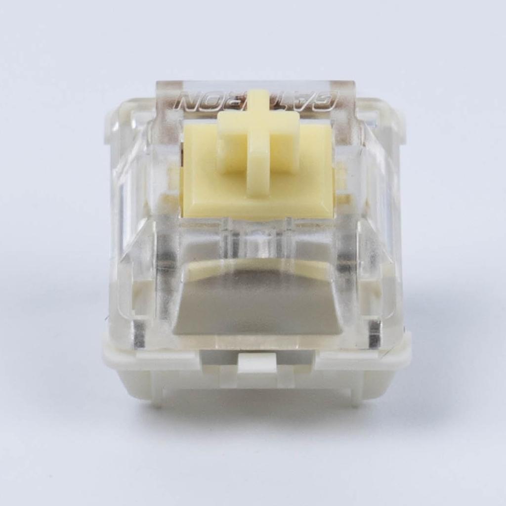 GATERON Jupiter Banana Keyboard Switches, Tactile, 59gf, RGB LED, 5-Pin, Factory-Lubricated, for MX Mechanical Keyboards (Banana, 110-Pack)