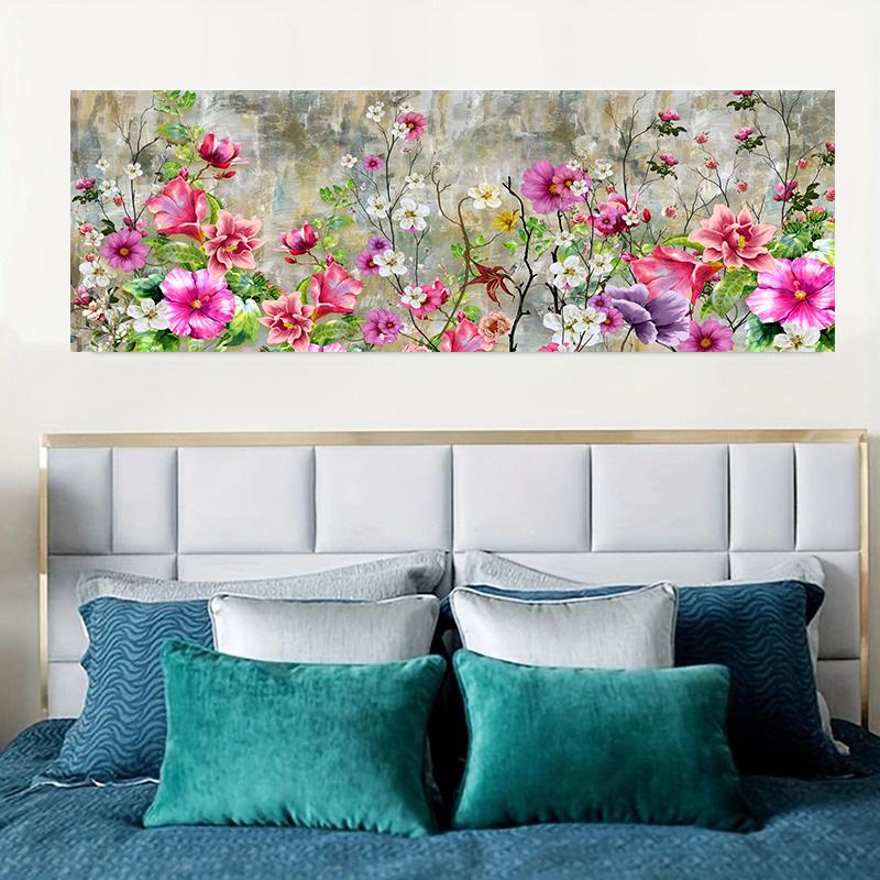 Modern Abstract Painting Wall Art Colorful Flowers Canvas Decorative Picture Poster Living Room Bedroom Home Room Decor Wall Art
