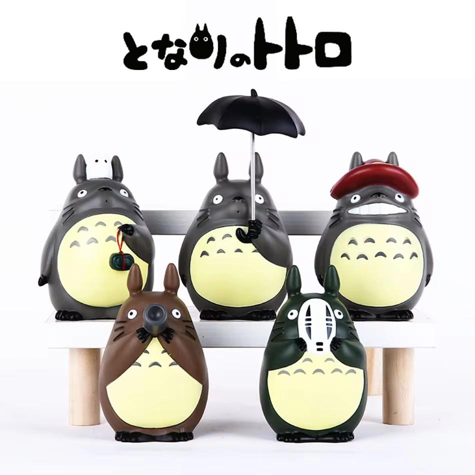5/12Pcs Anime Miyazaki Hayao Series Totoro Figure Mini Statue Cute Micro Landscape Decorative Ornaments Car Ornament Kid Gifts
