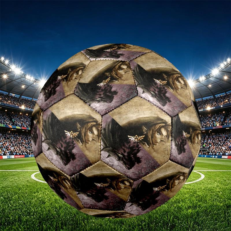 The Legend of Zelda Print Size 5 Soccer Ball, PU Wear Resistant Football for Match Training and Daily Practice, Birthday Gift for Soccer Fans