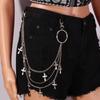 European and American Hip-hop Fashion Multi-layer Cross Buckle Chain Street Trend Personalized Pants Matching