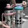 Large Capacity Coffee Cup Bowknot Insulated Mug Cute Straw Thermal Cup  Gifts