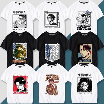 Japanese Anime Attack On Titan Handsome Printed Summer 100% Cotton T-shirt Fashion Casual Men's Streetwear