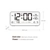 8001-EN Multifunktionale Digitale Uhr LED Helligkeit Einstellbar Temperatur Luftfeuchtigkeit Anzeige Wecker mit Dualen Modi