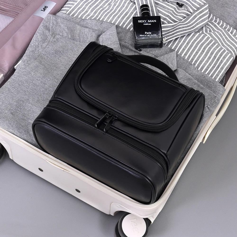 Cross-border Men's Business Toiletry Bag Large-capacity High-end Multi-functional Waterproof Makeup Bag Hand-held Storage Bag