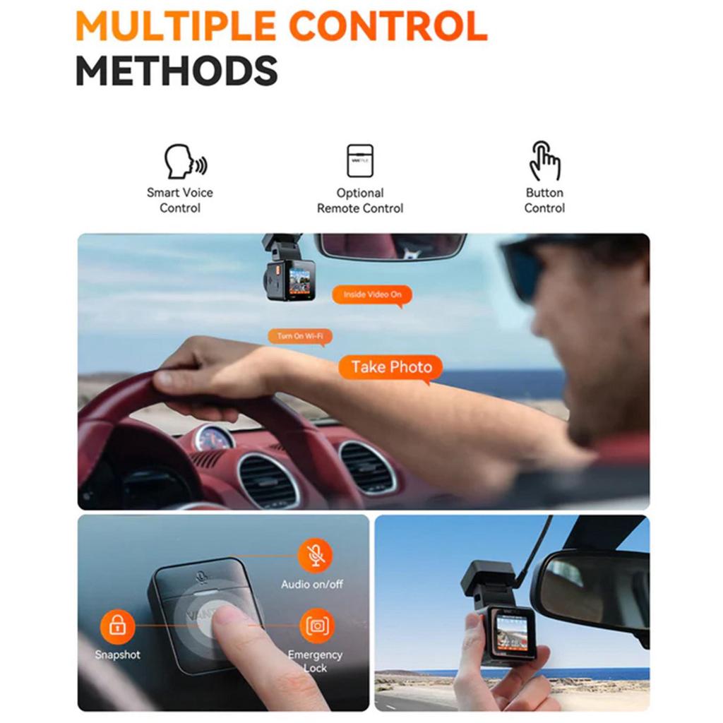 VANTRUE E1 Pro 4K Mini Dash Cam Front, STARVIS 2 PlatePix™ HDR Night Vision Car Camera, 5G WiFi GPS