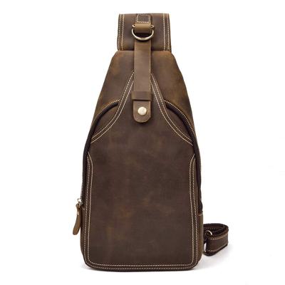 Luufan Genuine Leather Crossbody Bag with iPad Mini Can Be Carried On Both Crossbody Bag Men's One-Shoulder Bag, Storage, Shoulders,