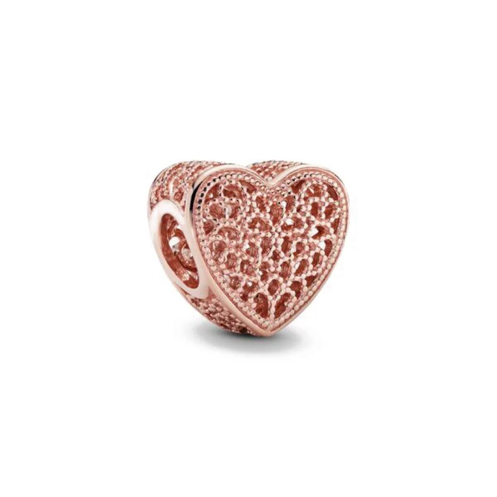 925 Silver Rose Gold Snowflake Pendant Beads for DIY Charms Bracelet Women Jewelry