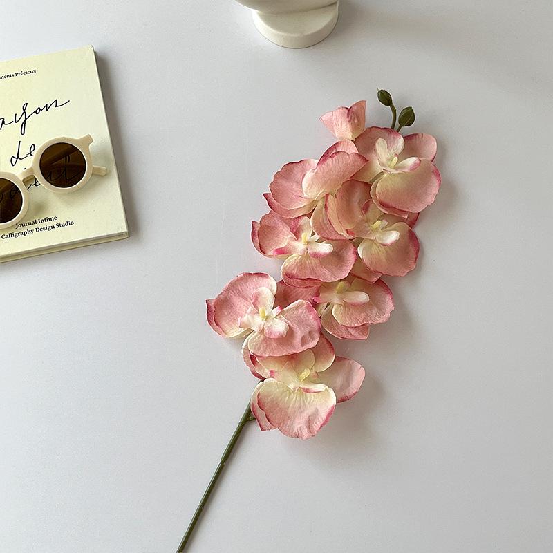 

8 головок искусственная бабочка цветок орхидеи для дома, комнаты, сада, украшение, свадебный букет «сделай сам», настоящее прикосновение, шелковое растение фаленопсис