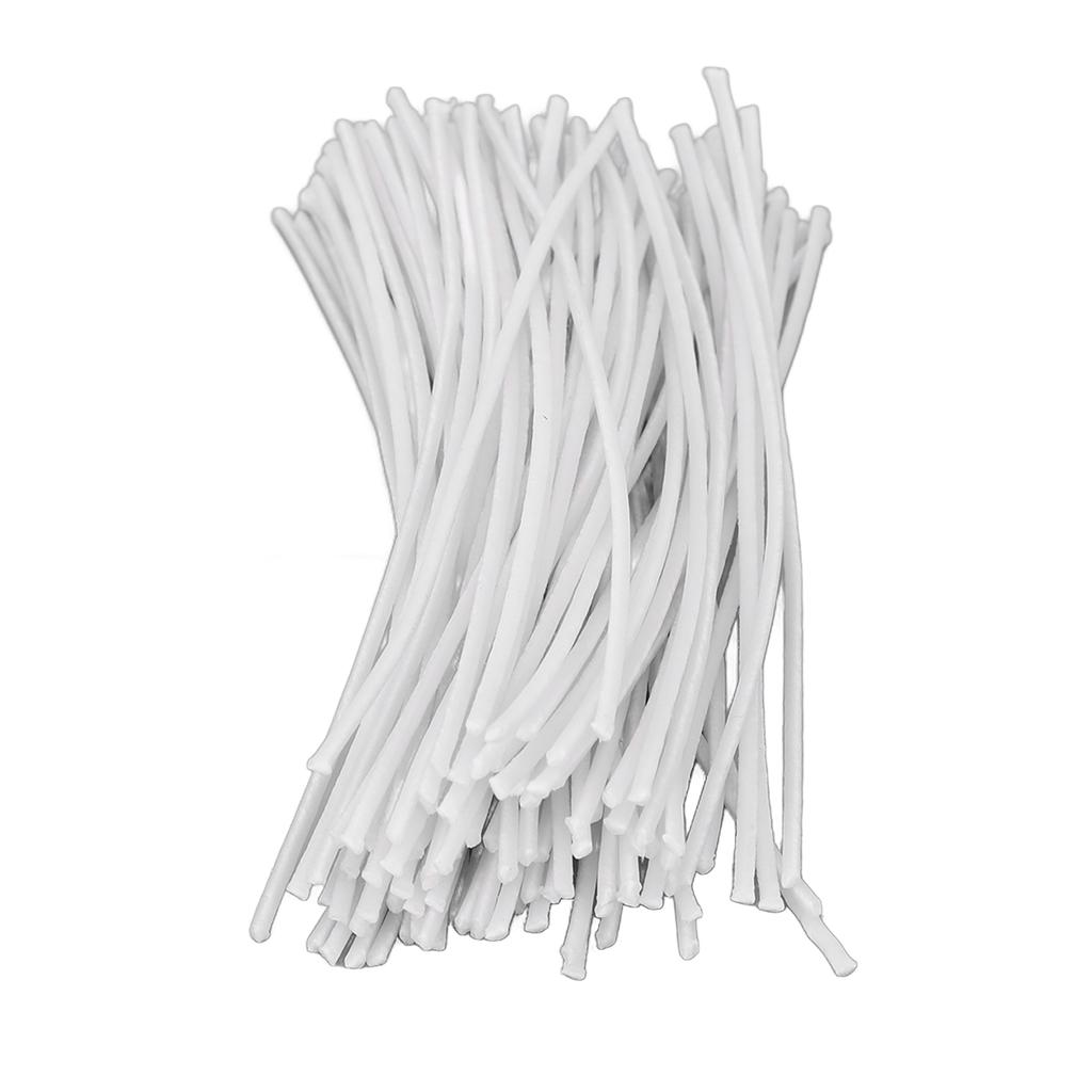 100 Stück 4,7 Zoll Länge Baumwollkerzendocht DIY Kerzenherstellung Rauchfreier Wachs-Baumwollkern
